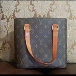 louis vuitton like pattern purse brown and tan